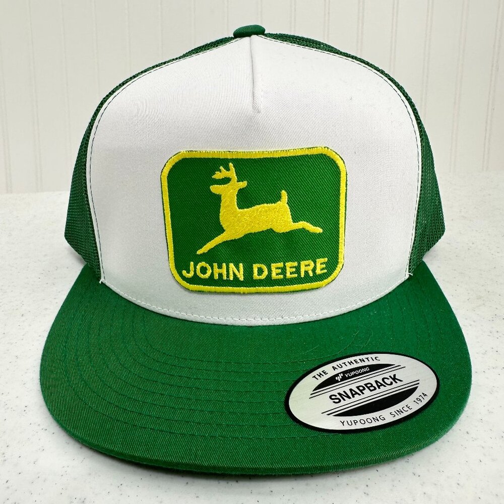 John Deere Hat Embroidered Patch Green Pink YP Classics Trucker Hat Snapback